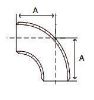 Picture of 8 inch schedule 10S long radius 316 Stainless Steel 90 deg weld on elbow