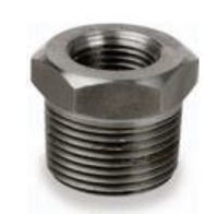 Picture of ¾ x ½ inch NPT forged carbon steel class 3000 threaded reducing hex bushing