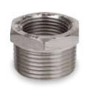Picture of 1 x ¼ inch NPT forged 304 stainless steel class 3000 threaded reducing hex bushing