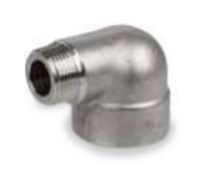 Picture of ¾ inch NPT forged 304 stainless steel class 3000 threaded 90 degree street elbow