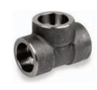 Picture of ⅜ inch forged carbon steel socket weld straight tee