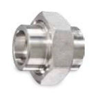 Picture of ¾ inch forged 304 stainless steel socket weld union