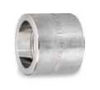 Picture of 3/4 x 1/2  inch class 3000 forged 304 stainless steel socket weld reducing coupling