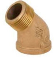 Picture of ½ inch NPT Threaded Bronze 45 degree street elbow