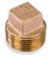 Picture of 2-1/2 inch NPT threaded bronze square head solid plug