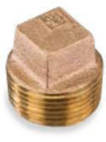 Picture of 2-1/2 inch NPT threaded bronze square head hollow core plug