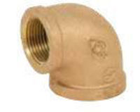 Picture of ¼ inch NPT Threaded Lead Free Bronze 90 degree elbow