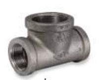 Picture of 1 x 1-1/4 inch malleable iron class 150 bull head tee