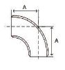 Picture of 10 inch Long Radius 90 degree Schedule 10S 304 Stainless Steel Weld Elbow