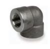 Picture of ⅜ inch NPT forged Carbon steel class 3000 threaded 90 degree elbow - MADE IN USA