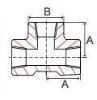 Picture of ¼ inch NPT forged carbon steel class 3000 threaded straight tee - MADE IN USA
