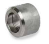 Picture of 1/4 inch NPT class 3000 forged carbon steel Half Coupling - Made in USA