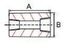 Picture of 1 x 3/4  inch forged carbon steel class 3000 reducing coupling - Made in USA