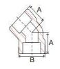 Picture of ¼ inch 45 degree forged carbon steel socket weld elbow - Made In USA