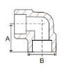 Picture of ⅜ inch 90 degree forged carbon steel socket weld elbow - Made In USA