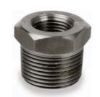 Picture of ¼ x ⅛ inch NPT forged carbon steel class 3000 threaded reducing hex bushing - Made in USA