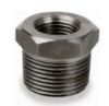 Picture of ⅜ x ⅛ inch NPT forged carbon steel class 3000 threaded reducing hex bushing - Made in USA