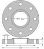 Picture of 3 inch Threaded Class 125 Cast Iron Flange