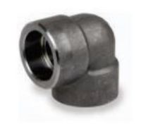 Picture of 1 inch 90 degree forged carbon steel class 6000 socket weld elbow - Made In USA