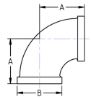 Picture of ½ inch NPT class 300 threaded 90 deg galvanized elbow