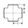 Picture of 1 inch schedule 40 carbon steel weld on cross